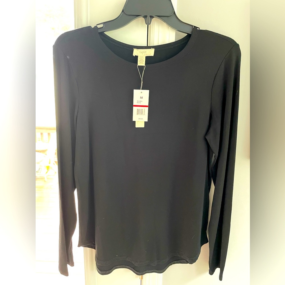 Cupio Black Long Sleeve Top